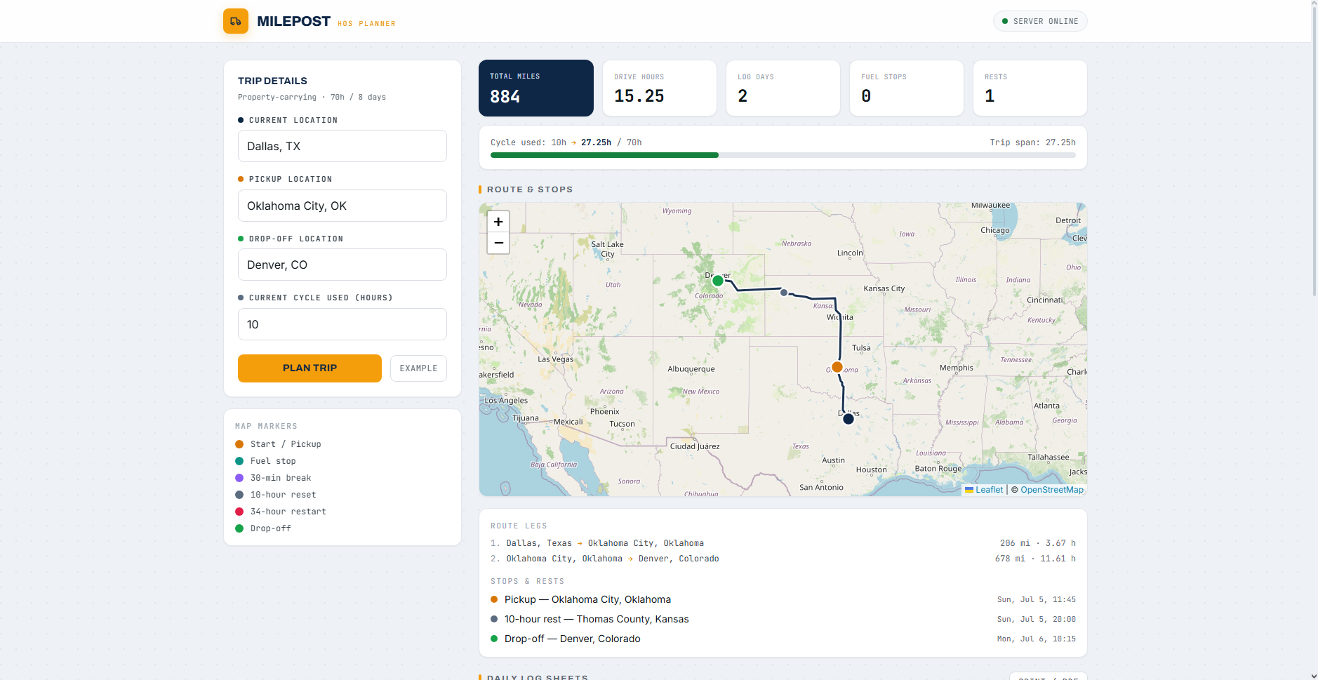 MILEPOST preview